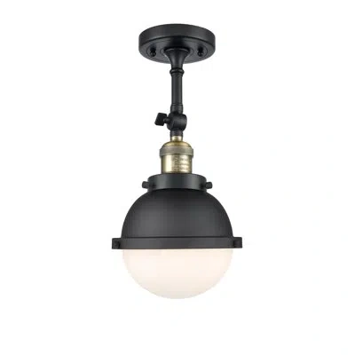 Innovations Lighting Glass Semi Flush Mount In Black