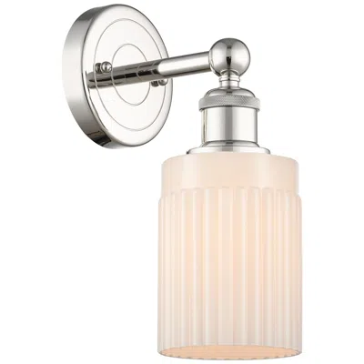 Innovations Lighting Hadley 11.5"high Polished Nickel Sconce With Matte White Shade