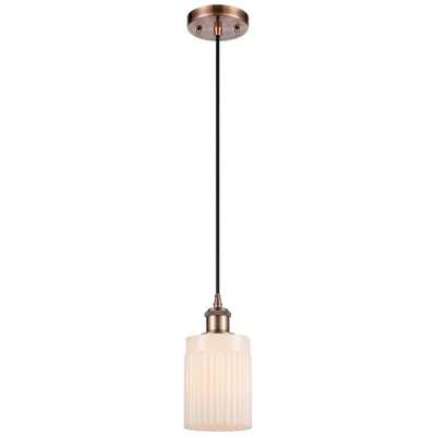 Innovations Lighting Hadley 4.5" Wide Copper Corded Mini Pendant W/ Matte White Shade