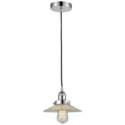 Innovations Lighting Halophane 9" Polished Chrome Mini Pendant W/ Clear Shade