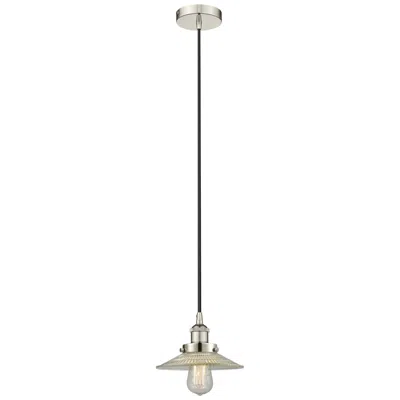 Innovations Lighting Halophane 9" Polished Nickel Mini Pendant W/ Clear Shade