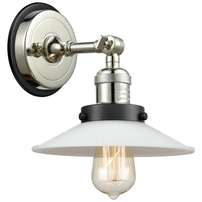 Innovations Lighting Halophane 9" Polished Nickel Sconce W/ Matte White Shade
