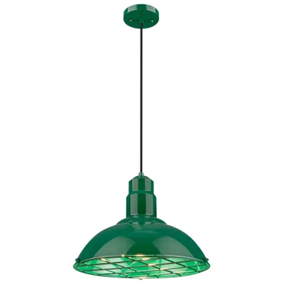 Innovations Lighting Langston 16" Wide Green Cord Hung Pendant