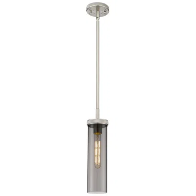 Innovations Lighting Lincoln 4" Wide Stem Hung Satin Nickel Pendant With Smoke Shade