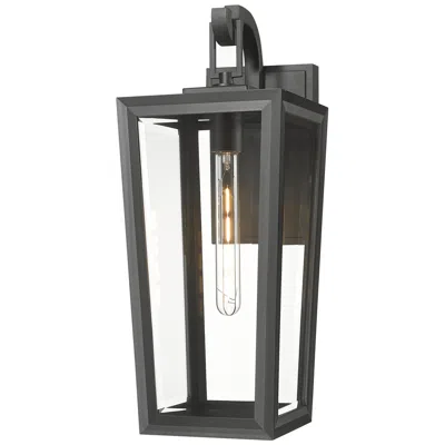 Innovations Lighting Madison 10" Matte Black Coastal Outdoor Sconce With Clear Glass