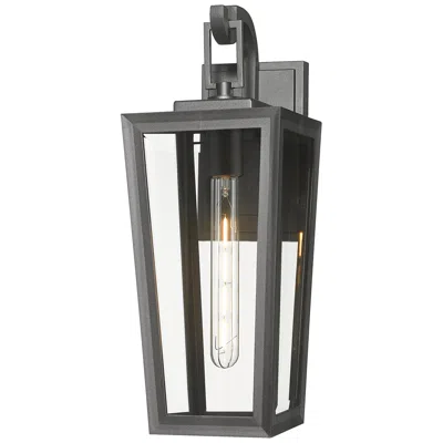 Innovations Lighting Madison 8" Matte Black Coastal Outdoor Sconce With Clear Glass