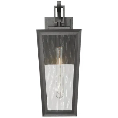 Innovations Lighting Madison 8" Matte Black Coastal Outdoor Sconce With Water Glass