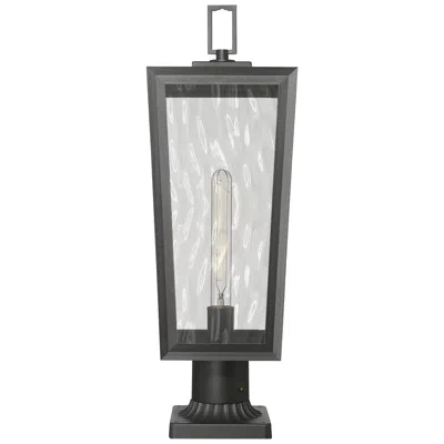 Innovations Lighting Madison 8" Matte Black Outdoor Lantern Post Light With Water Glass