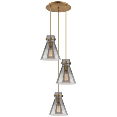Innovations Lighting Malone 16.63"w 6 Light Brushed Satin Nickel Multi Pendant W/ Clear Sha