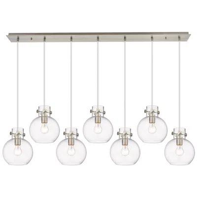Innovations Lighting Malone 37.75" Wide 5 Light Matte Black Linear Pendant With Clear Shade