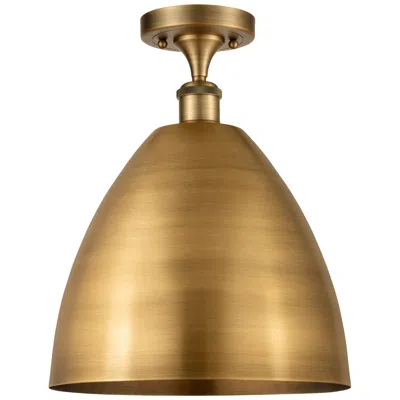 Innovations Lighting Metal Bristol  12" Led Semi-flush Mount - Brushed Brass - Brushed Bras