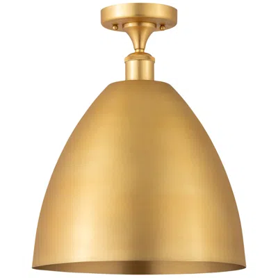 Innovations Lighting Metal Bristol  12" Led Semi-flush Mount - Satin Gold - Satin Gold Shad