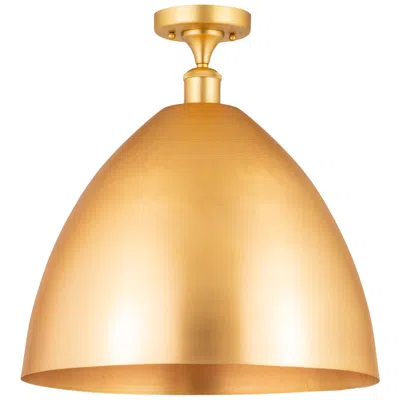 Innovations Lighting Metal Bristol  16" Led Semi-flush Mount - Satin Gold - Satin Gold Shad