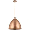 Innovations Lighting Metal Bristol 16" Wide Copper Stem Hung Pendant W/ Copper Shade In Brown