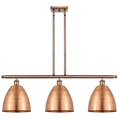 Innovations Lighting Metal Bristol 36"w 3 Light Copper Island Light With 9" Shade Copp