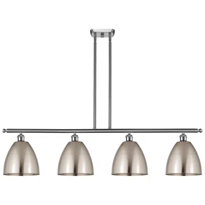 Innovations Lighting Metal Bristol 48"w 4 Light Satin Nickel Led Island Light W/ 9" Sh