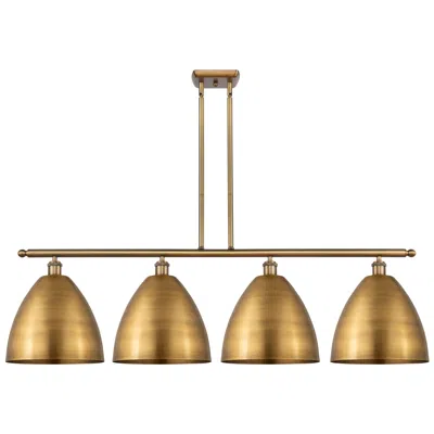 Innovations Lighting Metal Bristol 50.25"w 4 Light Brushed Brass Stem Island Light