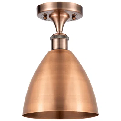 Innovations Lighting Metal Bristol 7.5"w Copper Semi.flush Mount With Copper Shade