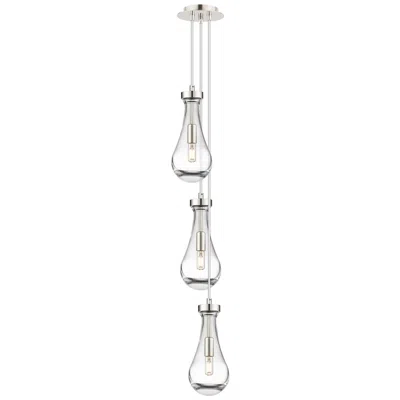 Innovations Lighting Milan 11.88"w 3 Light Polished Nickel Multi Pendant W/ Light Smoke Sha