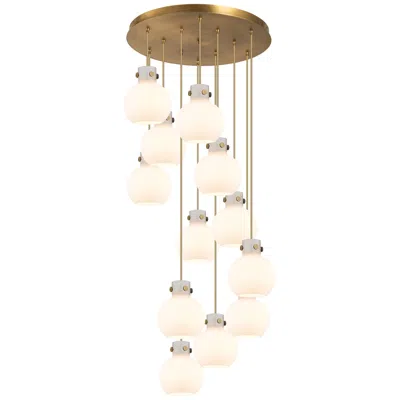 Innovations Lighting Milan 18.5" Wide 9 Light Polished Nickel Multi Pendant W/ Light Smoke In Gold