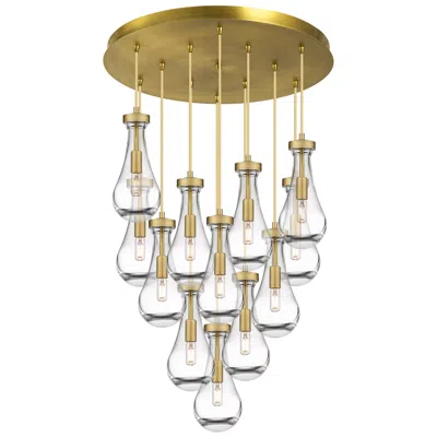Innovations Lighting Milan 48.13" Wide 4 Light Brushed Brass Linear Pendant W/ Light Smoke