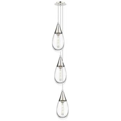 Innovations Lighting Milan 6.38"w 3 Light Brushed Nickel Multi Pendant W/ Light Smoke Shade