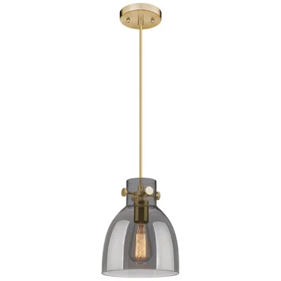 Innovations Lighting Newton Bell - 1 Light - 8 Inch - Champagne Bronze - Pendant In Gray
