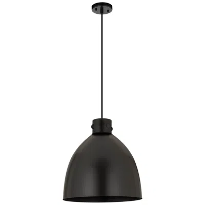 Innovations Lighting Newton Bell 16" Wide Matte Black Cord Hung Pendant With Matte Black Sh