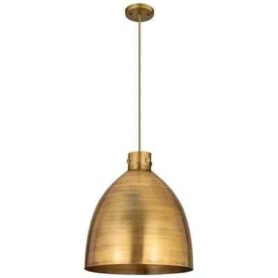 Innovations Lighting Newton Bell 18" Wide Brushed Brass Corded Pendant With Brushed Brass S