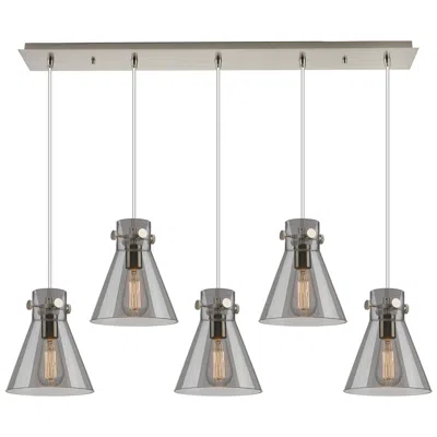 Innovations Lighting Newton Bell 18.63" Wide 6 Light Brushed Brass Multi Pendant W/ Clear S