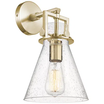Innovations Lighting Newton Cone - 1 Light - 8 Inch - Champagne Bronze - Seedy Shade - Sconce In Gold