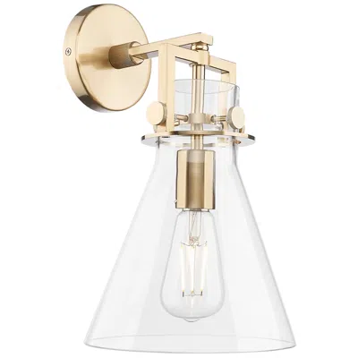 Innovations Lighting Newton Cone 14 1/4"h Champagne Bronze Sconce W/ Clear Glass