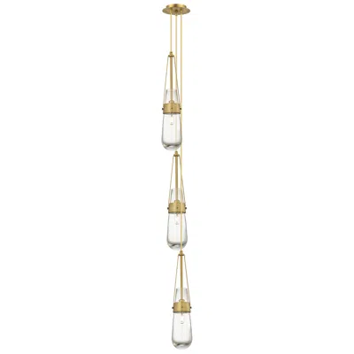 Innovations Lighting Newton Cone 15.5"w 3 Light Brushed Nickel Multi Pendant W/ Smoke Shade
