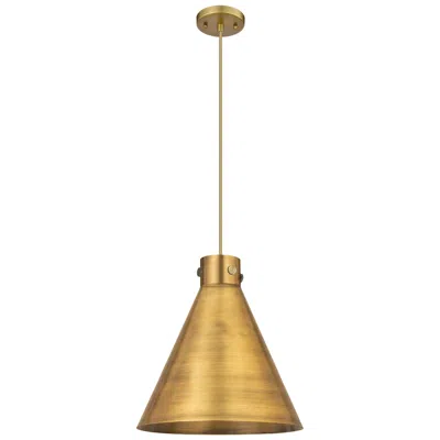 Innovations Lighting Newton Cone 16" Wide Brushed Brass Corded Pendant With Brushed Brass S