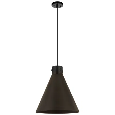 Innovations Lighting Newton Cone 16" Wide Matte Black Cord Hung Pendant With Matte Black Sh