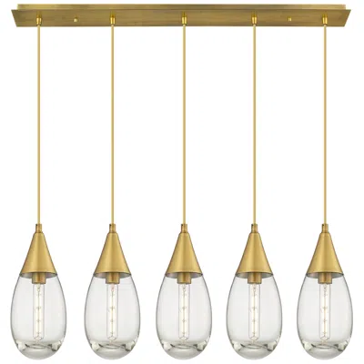 Innovations Lighting Newton Cone 22.13" Wide 9 Light Brushed Brass Multi Pendant W/ Seedy S