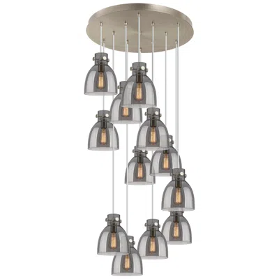 Innovations Lighting Newton Cone 51.75" Wide 4 Light Brushed Brass Linear Pendant W/ White