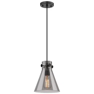 Innovations Lighting Newton Cone 8" Wide Matte Black Mini Pendant