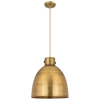 Innovations Lighting Newton Metal Bell 14"w Brushed Brass Corded Pendant W/ Brushed Brass S