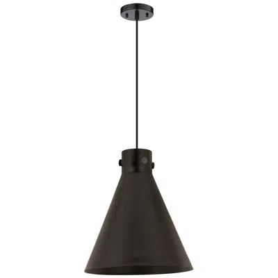 Innovations Lighting Newton Metal Cone 14" Wide Matte Black Corded Pendant W/ Matte Black S