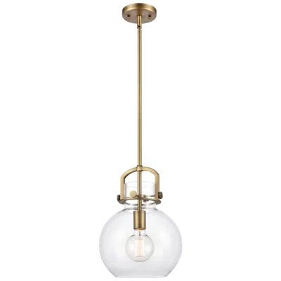 Innovations Lighting Newton Sphere 10" Wide Brushed Brass Globe Led Mini Pendant