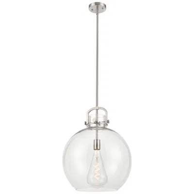 Innovations Lighting Newton Sphere 16" Brushed Satin Nickel Stem Hung Pendant