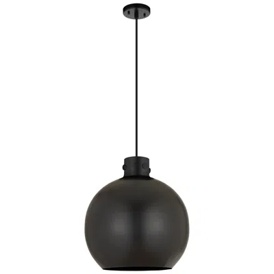 Innovations Lighting Newton Sphere 16" Wide Matte Black Cord Hung Pendant With Matte Black