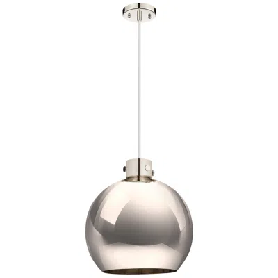 Innovations Lighting Newton Sphere 16"w Polished Nickel Corded Pendant W/ Polished Nickel S