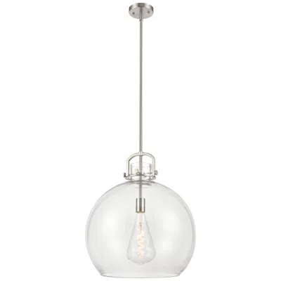 Innovations Lighting Newton Sphere 18" Brushed Satin Nickel Stem Hung Pendant