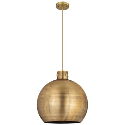 Innovations Lighting Newton Sphere 18"w Brushed Brass Corded Pendant With Brushed Brass Sha