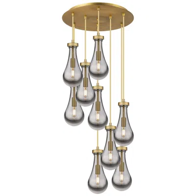 Innovations Lighting Newton Sphere 27.25"w 12 Light Brushed Nickel Multi Pendant W/ Seedy S