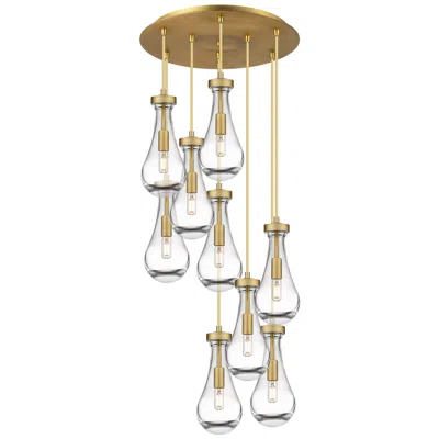 Innovations Lighting Newton Sphere 27.25"w 12 Light Brushed Nickel Multi Pendant W/ Smoke S