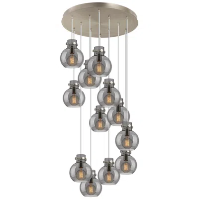 Innovations Lighting Newton Sphere 39.75" Wide 3 Light Matte Black Linear Pendant W/ Seedy