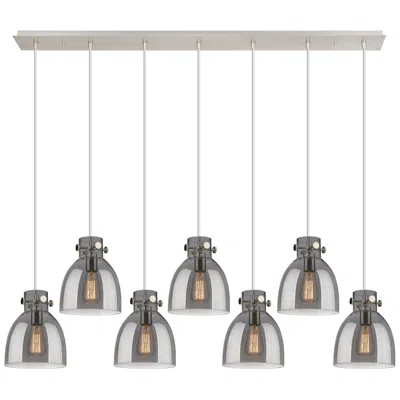 Innovations Lighting Newton Sphere 51.75" Wide 7 Light Matte Black Linear Pendant W/ Seedy